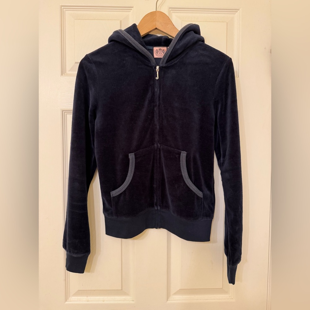 Juicy Couture Navy Blue Velour Hoodie & Pants